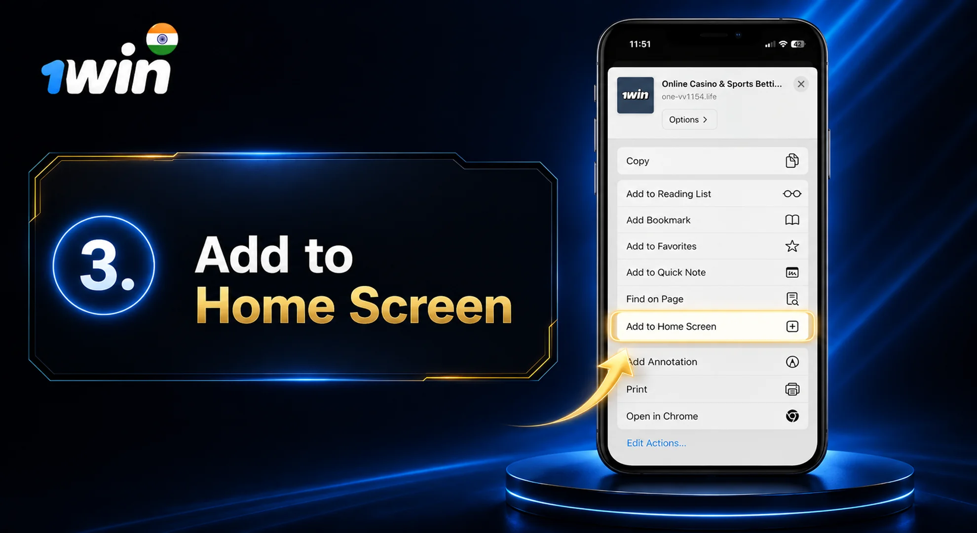 add to home screen