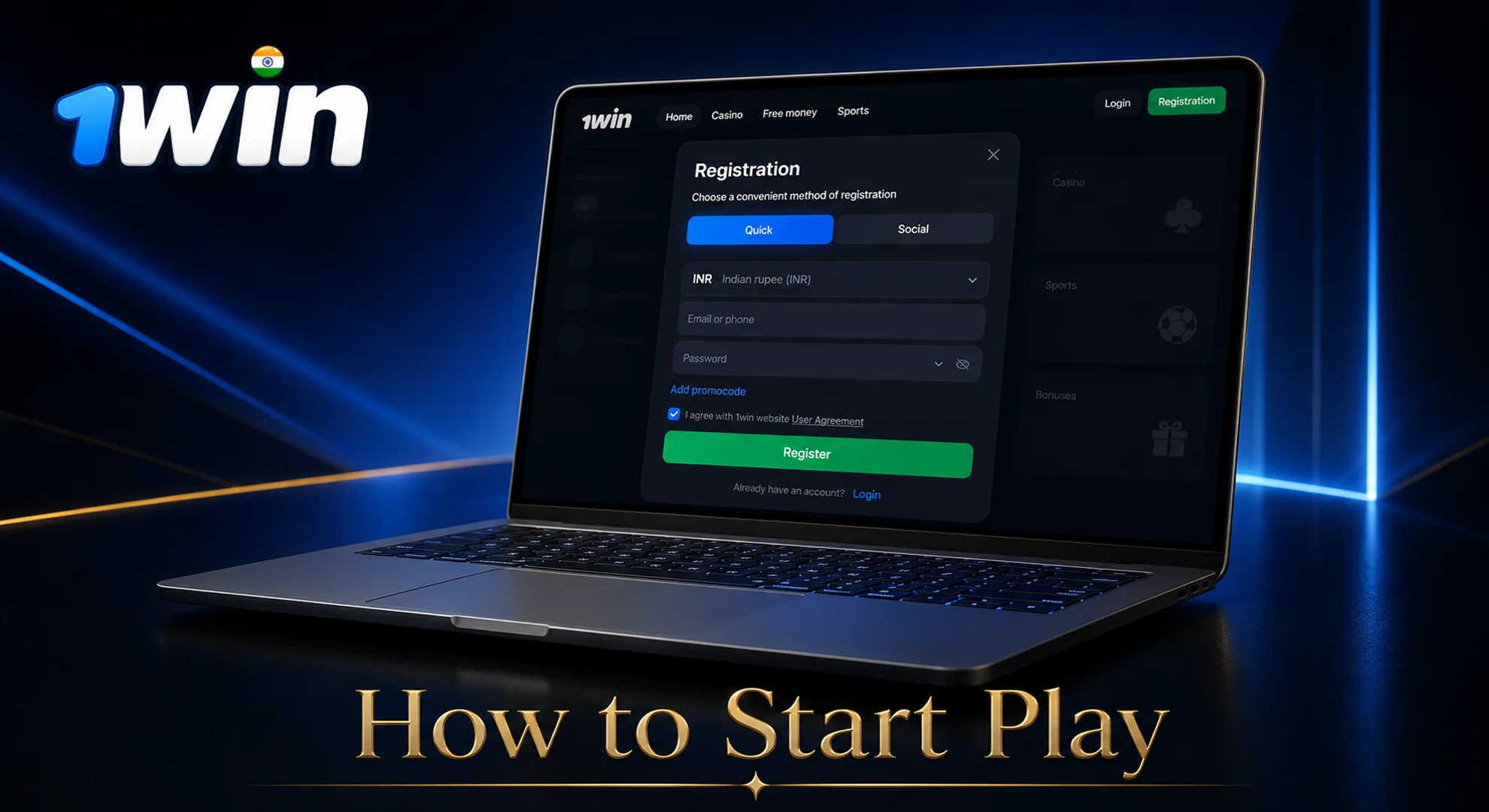 how to start play at 1win